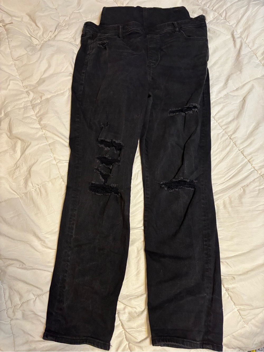 American Eagle Outfitters Black Stretch Overalls - Picture 3 of 6